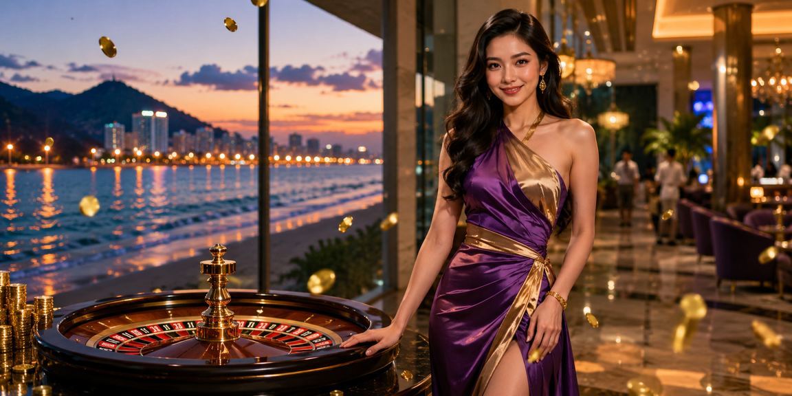 Người chơi trải nghiệm roulette casino trực tuyến tại bãi biển Vũng Tàu qua thiết bị di động
